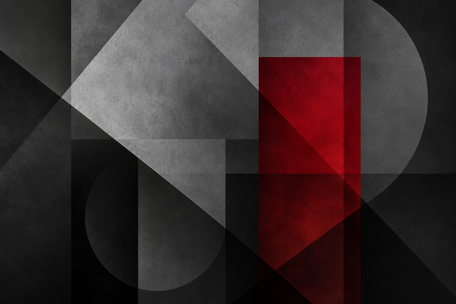 Overlapping grey and crimson polygons on a dark textured ground, served from the AuraImage edge.